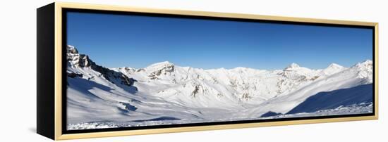 Alpine Panorama (Skiing Area near Scuol, Switzerland)-swisshippo-Framed Premier Image Canvas