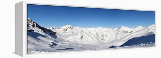 Alpine Panorama (Skiing Area near Scuol, Switzerland)-swisshippo-Framed Premier Image Canvas