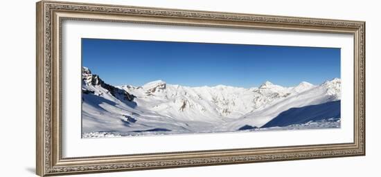 Alpine Panorama (Skiing Area near Scuol, Switzerland)-swisshippo-Framed Photographic Print