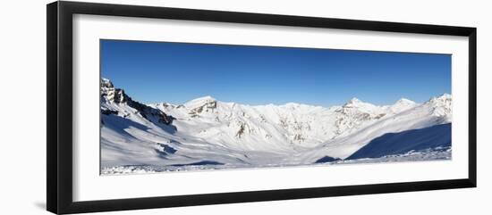 Alpine Panorama (Skiing Area near Scuol, Switzerland)-swisshippo-Framed Photographic Print