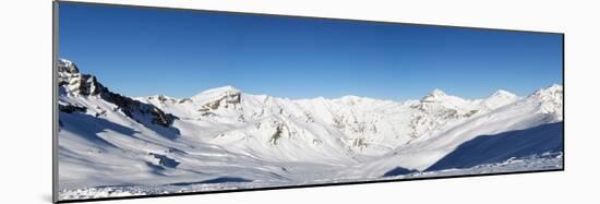 Alpine Panorama (Skiing Area near Scuol, Switzerland)-swisshippo-Mounted Photographic Print