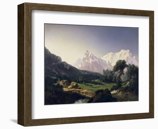 Alpine Peaks, Gressoney Valley-Giuseppe Camino-Framed Giclee Print