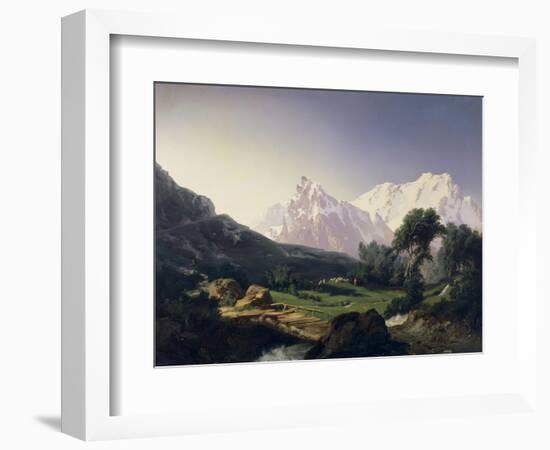 Alpine Peaks, Gressoney Valley-Giuseppe Camino-Framed Giclee Print