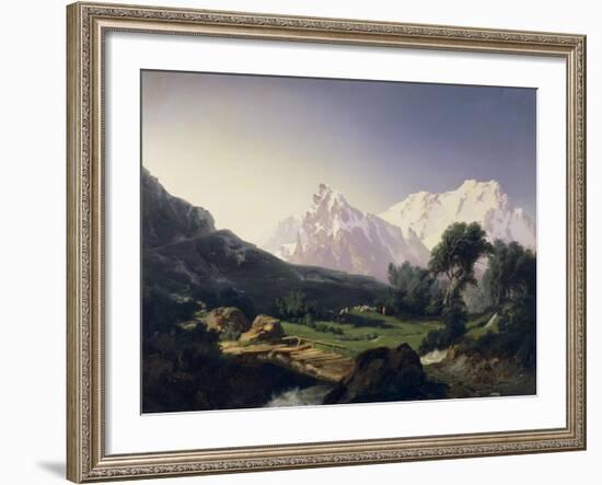 Alpine Peaks, Gressoney Valley-Giuseppe Camino-Framed Giclee Print