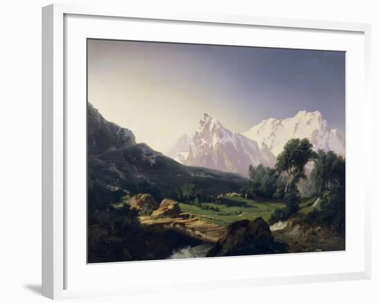 Alpine Peaks, Gressoney Valley-Giuseppe Camino-Framed Giclee Print