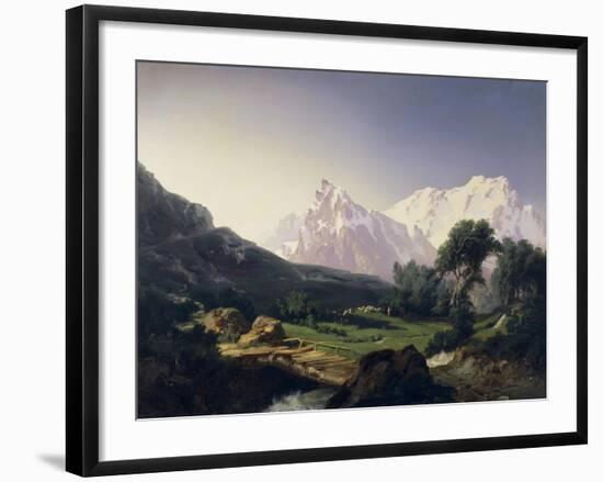 Alpine Peaks, Gressoney Valley-Giuseppe Camino-Framed Giclee Print