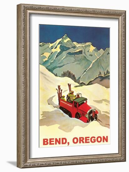 Alpine Skiing Expedition in Bend, Oregon-null-Framed Art Print