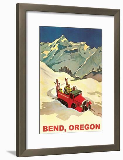 Alpine Skiing Expedition in Bend, Oregon-null-Framed Art Print