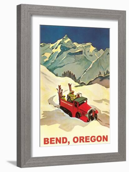 Alpine Skiing Expedition in Bend, Oregon-null-Framed Art Print