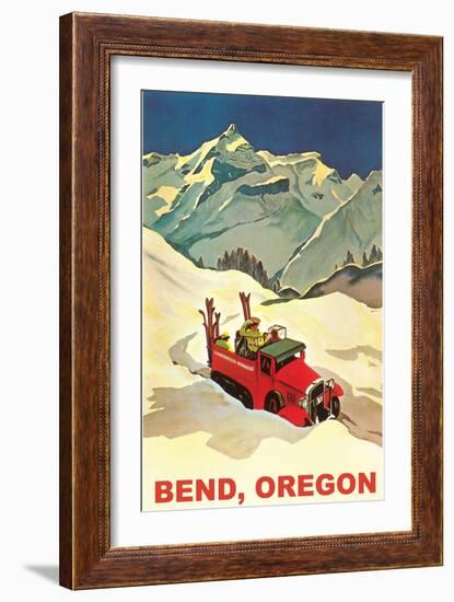 Alpine Skiing Expedition in Bend, Oregon-null-Framed Art Print