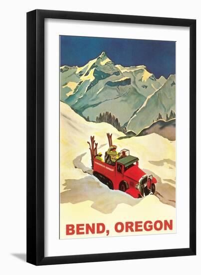 Alpine Skiing Expedition in Bend, Oregon-null-Framed Art Print