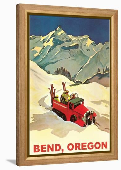 Alpine Skiing Expedition in Bend, Oregon-null-Framed Stretched Canvas