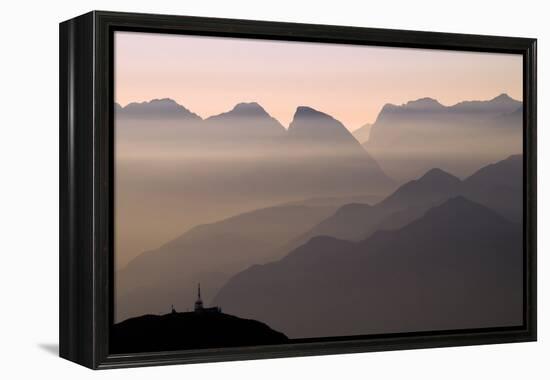 Alpine Sunset-Lorenzo Rieg-Framed Premier Image Canvas