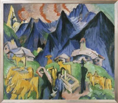 Alpleben Triptych Alpleben Triptychon 1918 Giclee Print Ernst Ludwig Kirchner Art Com