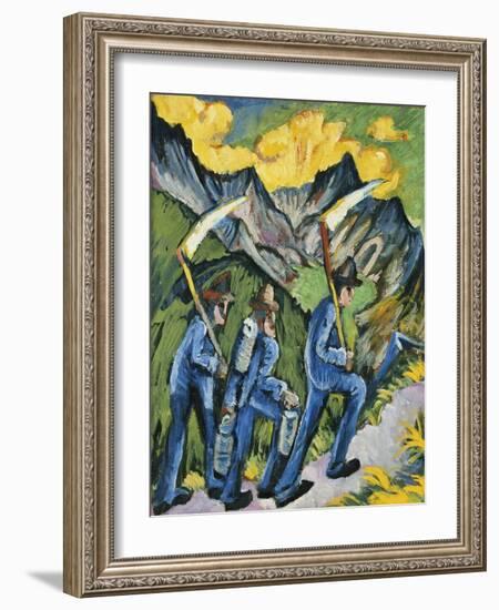 Alpleben, Triptych; Alpleben, Triptychon, 1918-Ernst Ludwig Kirchner-Framed Giclee Print