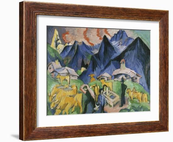 Alpleben, Triptych; Alpleben, Triptychon, 1918-Ernst Ludwig Kirchner-Framed Giclee Print