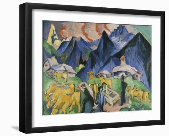 Alpleben, Triptych; Alpleben, Triptychon, 1918-Ernst Ludwig Kirchner-Framed Giclee Print