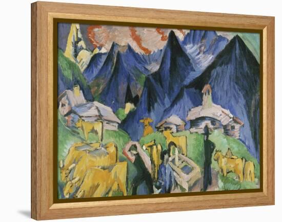 Alpleben, Triptych-Ernst Ludwig Kirchner-Framed Premier Image Canvas