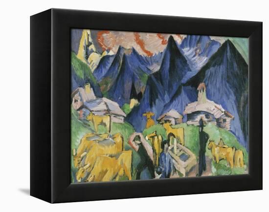 Alpleben, Triptych-Ernst Ludwig Kirchner-Framed Premier Image Canvas