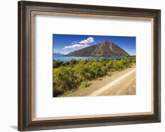 Alps to Ocean Cycle Trail at Lake Ohau, Southern Alps, Canterbury, South Island, New Zealand-Russ Bishop-Framed Photographic Print