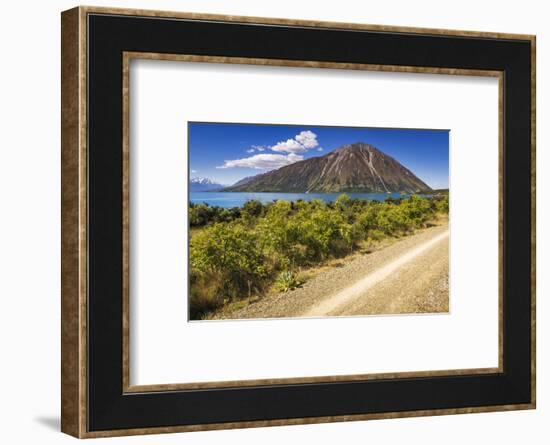 Alps to Ocean Cycle Trail at Lake Ohau, Southern Alps, Canterbury, South Island, New Zealand-Russ Bishop-Framed Photographic Print