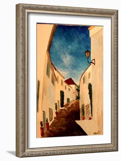 Alpujarra - The white village in Andalucia-Markus Bleichner-Framed Art Print