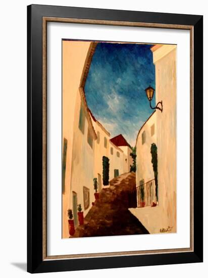 Alpujarra - The white village in Andalucia-Markus Bleichner-Framed Art Print