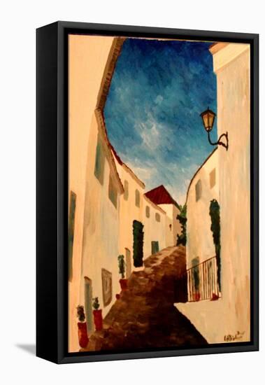 Alpujarra - The white village in Andalucia-Markus Bleichner-Framed Stretched Canvas