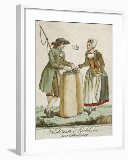 Alsatian Costumes: Dwellers of Egelshaim, Near Strasbourg-null-Framed Giclee Print