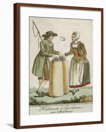 Alsatian Costumes: Dwellers of Egelshaim, Near Strasbourg-null-Framed Giclee Print