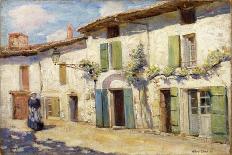 Facade, Laroche Foucault, France, 1914 (Oil on Canvas)-Alson Skinner Clark-Framed Giclee Print