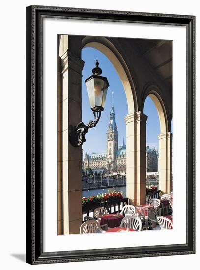 Alsterarkaden and the City Hall, Hamburg, Germany-Hans Peter Merten-Framed Photographic Print