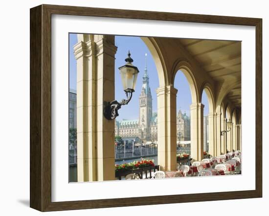 Alsterarkaden and Town Hall, Hamburg, Germany, Europe-Hans Peter Merten-Framed Photographic Print