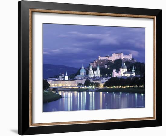 Alt Stadt and Hohensalzburg Fortress, Salzburg, Austria-Jon Arnold-Framed Photographic Print