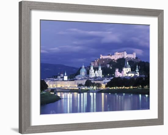 Alt Stadt and Hohensalzburg Fortress, Salzburg, Austria-Jon Arnold-Framed Photographic Print