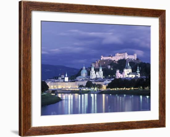 Alt Stadt and Hohensalzburg Fortress, Salzburg, Austria-Jon Arnold-Framed Photographic Print