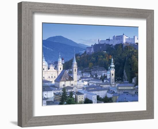 Alt Stadt and Hohensalzburg Fortress, Salzburg, Austria-Peter Adams-Framed Photographic Print