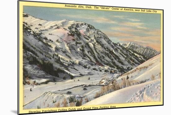 Alta Ski Resort, Salt Lake City, Utah-null-Mounted Art Print