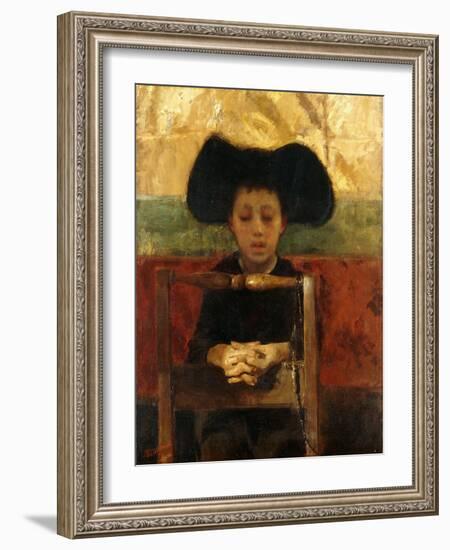 Altar Boy Praying, C.1865-1875-Antonio Mancini-Framed Giclee Print