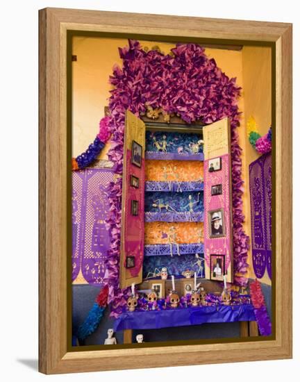 Altar, Day of the Dead, Patzcuaro, Michoacan State, Mexico, North America-Wendy Connett-Framed Premier Image Canvas