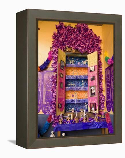 Altar, Day of the Dead, Patzcuaro, Michoacan State, Mexico, North America-Wendy Connett-Framed Premier Image Canvas