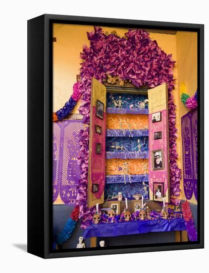 Altar, Day of the Dead, Patzcuaro, Michoacan State, Mexico, North America-Wendy Connett-Framed Premier Image Canvas