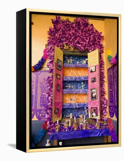 Altar, Day of the Dead, Patzcuaro, Michoacan State, Mexico, North America-Wendy Connett-Framed Premier Image Canvas