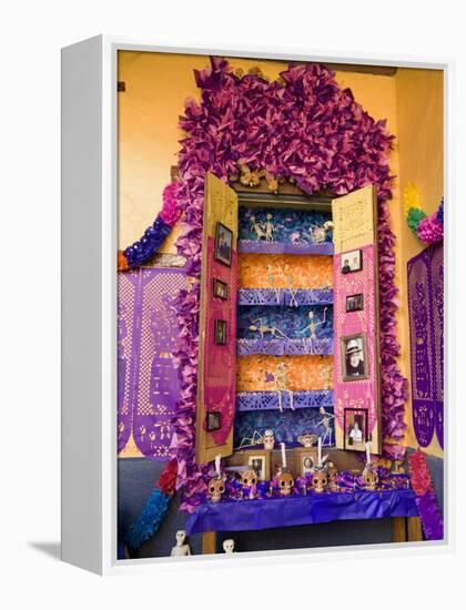 Altar, Day of the Dead, Patzcuaro, Michoacan State, Mexico, North America-Wendy Connett-Framed Premier Image Canvas