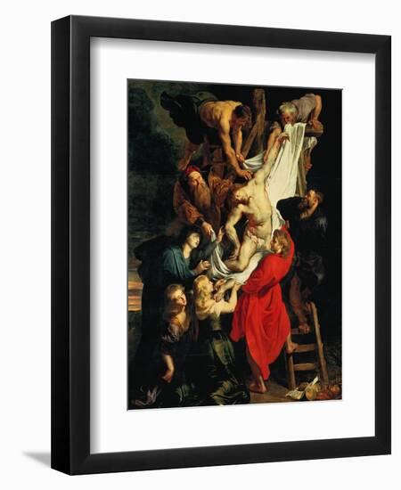 Altar: Descent from the Cross, Central Panel-Peter Paul Rubens-Framed Giclee Print