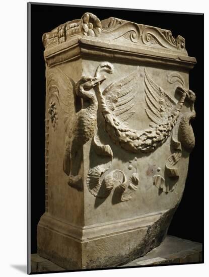 Altar of Apollo with Swans Supporting Garland-null-Mounted Photographic Print