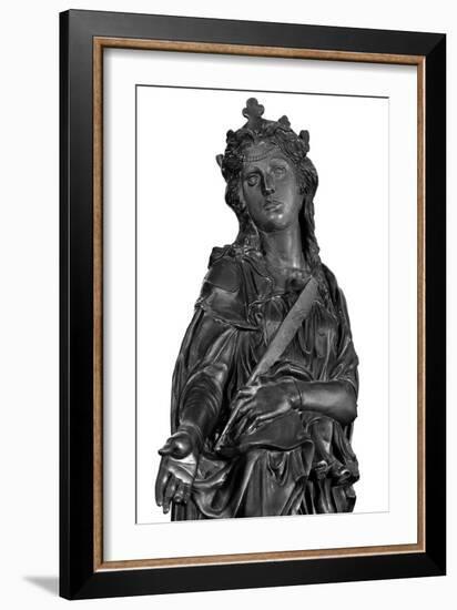 Altar of St. Anthony of Padua, Detail of Saint Giustina, 1446-53-Donatello-Framed Photo