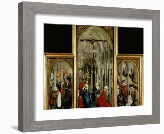 Altar of the Seven Sacraments, Painted Before 1450-Rogier van der Weyden-Framed Giclee Print