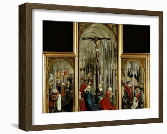 Altar of the Seven Sacraments, Painted Before 1450-Rogier van der Weyden-Framed Giclee Print