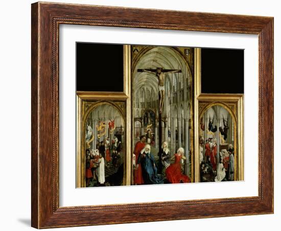 Altar of the Seven Sacraments, Painted Before 1450-Rogier van der Weyden-Framed Giclee Print